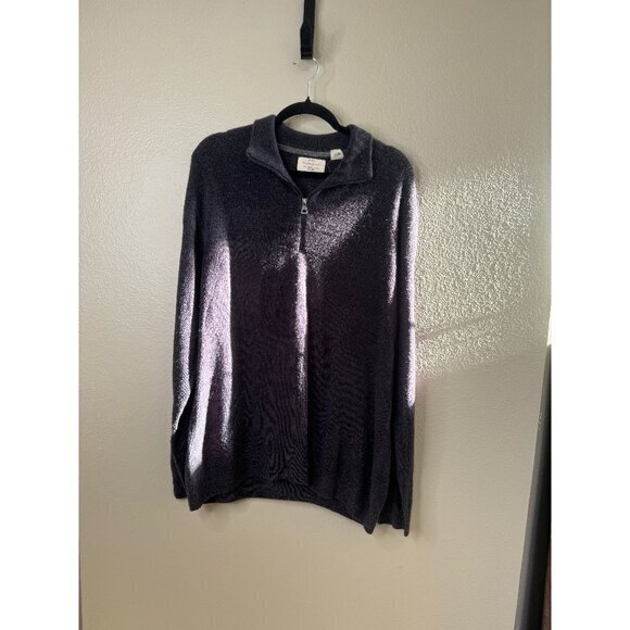 Original Weatherproof Men's Gray Sweater Size X-large long sleeve 3/4 zipper - Picture 1 of 6